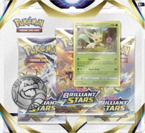 Pokémon TCG: SWSH09 Brilliant Stars - 3 Blister Booster
