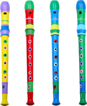 Flétna dřevěná barevná 31 cm