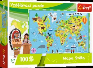 Trefl Edukační Puzzle Mapa světa 100